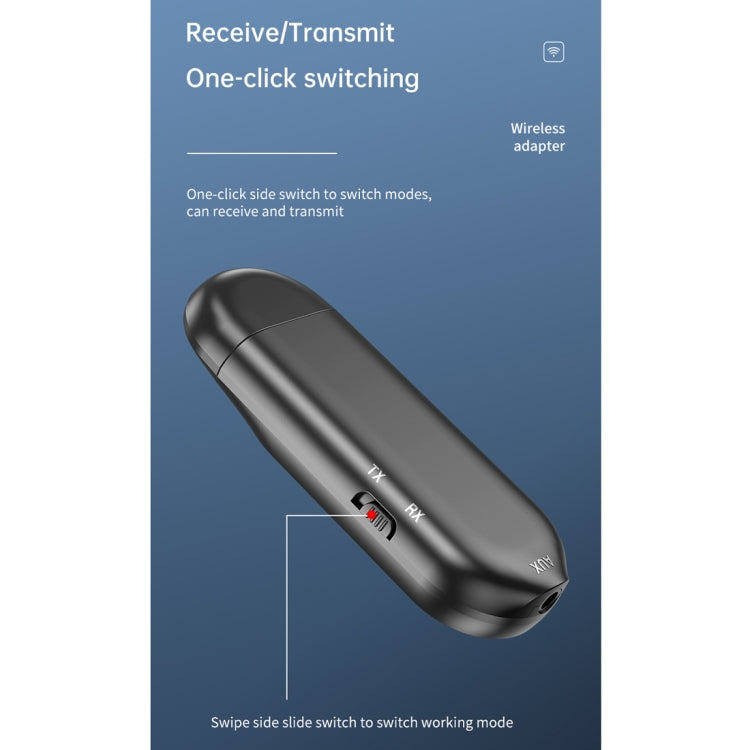 T-13 Bluetooth 5.0 LCD Digital Display Bluetooth Adapter Receiver Transmitter(Black) by buy2fix