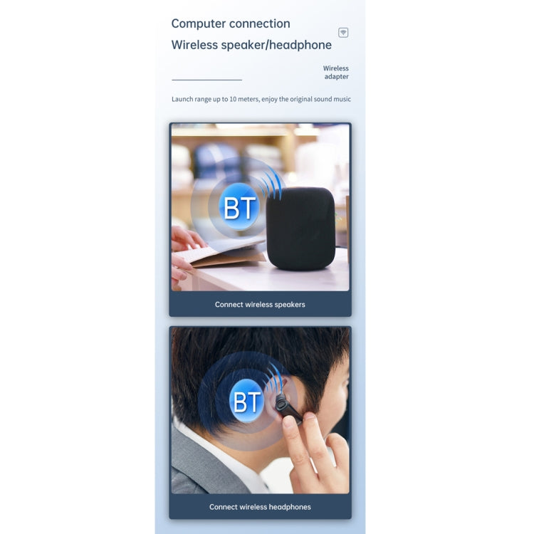 T-13 Bluetooth 5.0 LCD Digital Display Bluetooth Adapter Receiver Transmitter(Black) by buy2fix