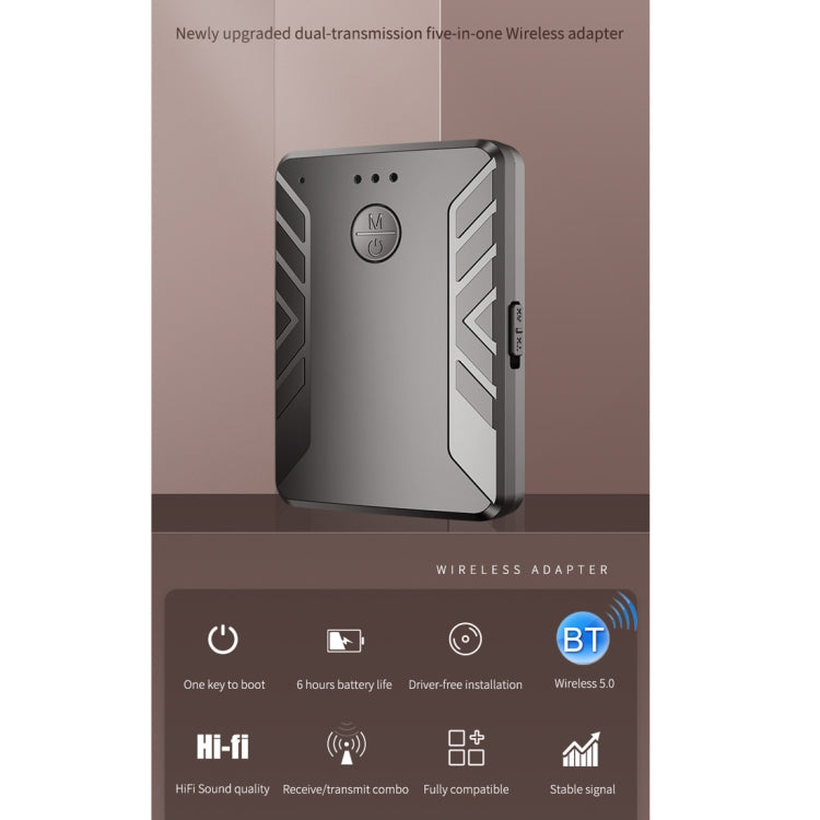 T-19 Bluetooth 5.0 2 In 1 Bluetooth Audio Adapter Receiver Transmitter by buy2fix