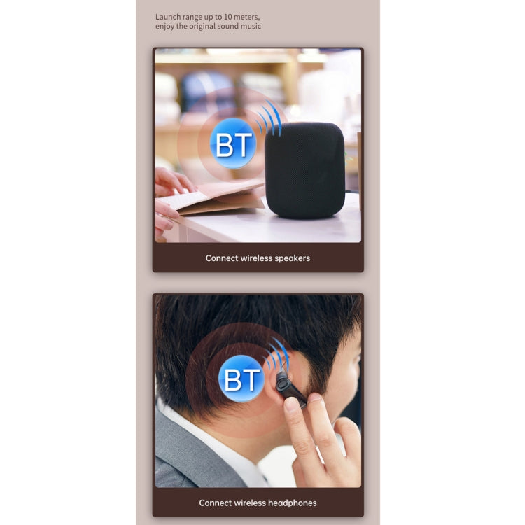 T-19 Bluetooth 5.0 2 In 1 Bluetooth Audio Adapter Receiver Transmitter by buy2fix