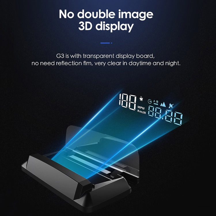 H400G Car 3.5 inch GPS Mode HUD Head-up Display Support Speed / Time / Distance Display by buy2fix