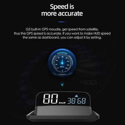 H400G Car 3.5 inch GPS Mode HUD Head-up Display Support Speed / Time / Distance Display by buy2fix