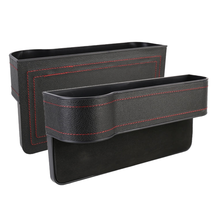 2 PCS Car Multi-functional Principal And Deputy Driver Seat Console Leather Box (Black) by buy2fix