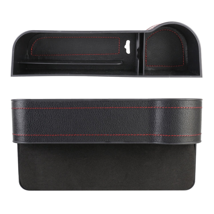 2 PCS Car Multi-functional Principal And Deputy Driver Seat Console Leather Box (Black) by buy2fix