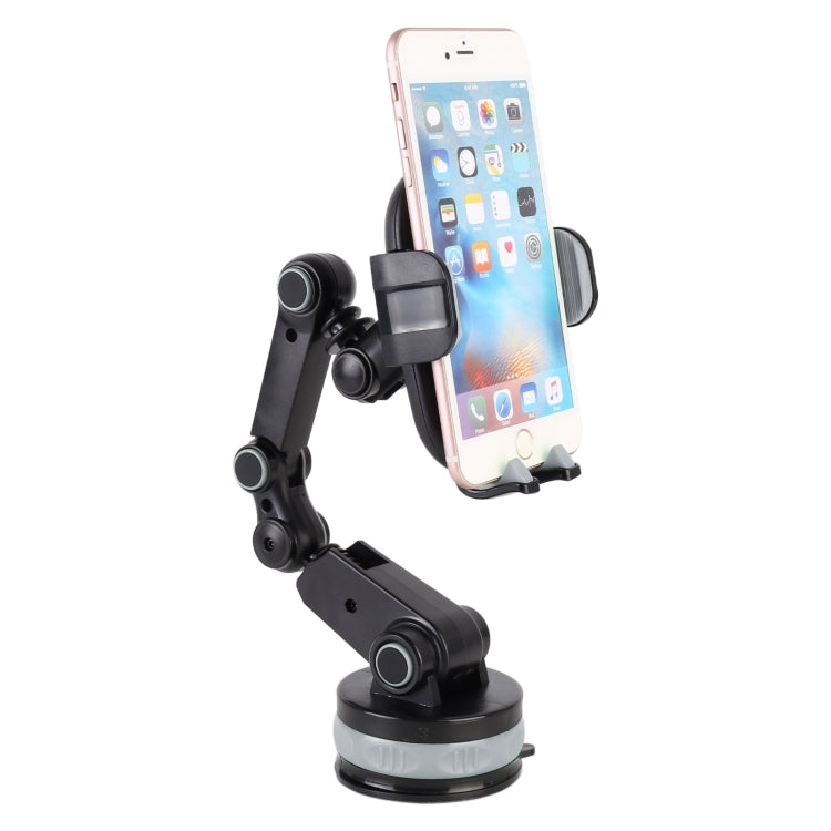 ZP-X0466 Car 360 Degree Rotating Telescopic Folding Round Suction Cup Mobile Phone Holder(Grey) by buy2fix