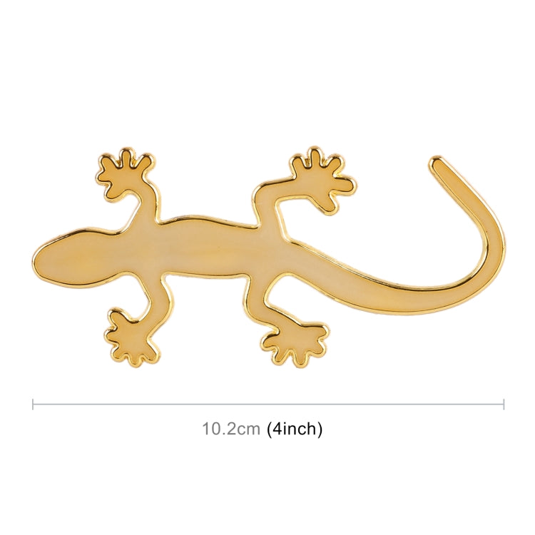 Gecko Shape Metal Car Luminous Decorative Sticker (Gold) by buy2fix
