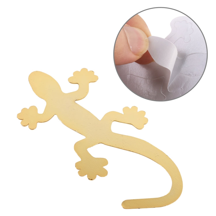Gecko Shape Metal Car Luminous Decorative Sticker (Gold) by buy2fix