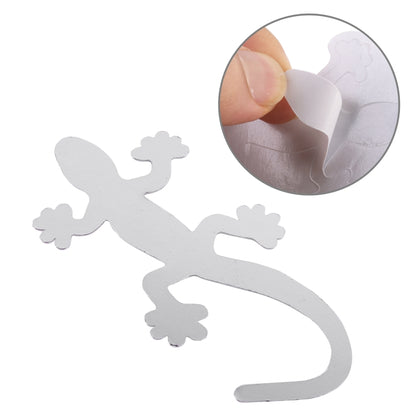 Gecko Shape Metal Car Luminous Decorative Sticker (Silver) by buy2fix