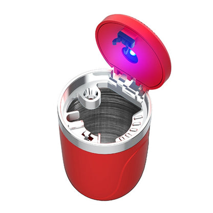 Portable Car Stainless Steel Liner Cigarette Ashtray with Light(Red) by buy2fix
