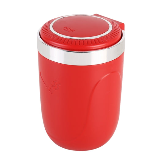 Portable Car Stainless Steel Liner Cigarette Ashtray with Light(Red) by buy2fix