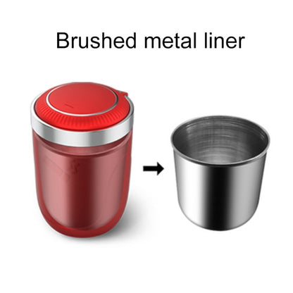 Portable Car Stainless Steel Liner Cigarette Ashtray with Light(Dark Blue) by buy2fix