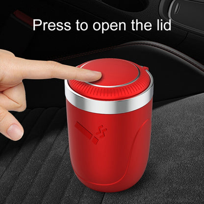Portable Car Stainless Steel Liner Cigarette Ashtray with Light(Red) by buy2fix