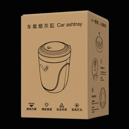 Portable Car Stainless Steel Liner Cigarette Ashtray with Light(Red) by buy2fix