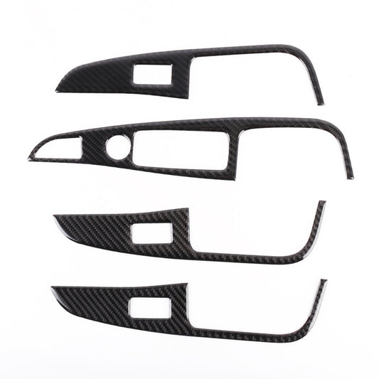 4 PCS Car Carbon Fiber Window Lift Button Decorative Sticker for BMW X5 2020 - Car Interior Mouldings by buy2fix | Online Shopping UK | buy2fix