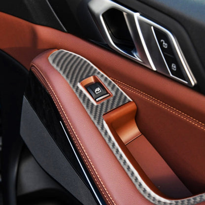 4 PCS Car Carbon Fiber Window Lift Button Decorative Sticker for BMW X5 2020 - Car Interior Mouldings by buy2fix | Online Shopping UK | buy2fix