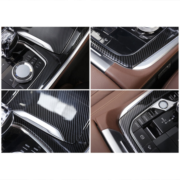2 PCS Car Carbon Fiber Gear Panel Decorative Sticker for BMW X5 2020 by buy2fix