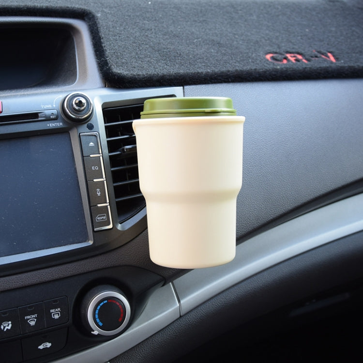 Multifunctional Car Water Cup Holder Hanging Storage Box Mobile Phone Holder Air Outlet Trash Can (Beige) by buy2fix