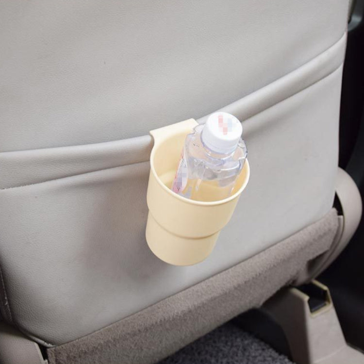 Multifunctional Car Water Cup Holder Hanging Storage Box Mobile Phone Holder Air Outlet Trash Can (Beige) by buy2fix