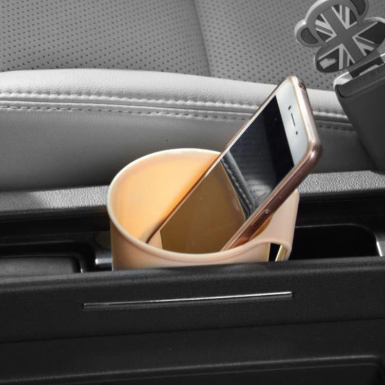 Multifunctional Car Water Cup Holder Hanging Storage Box Mobile Phone Holder Air Outlet Trash Can (Beige) by buy2fix