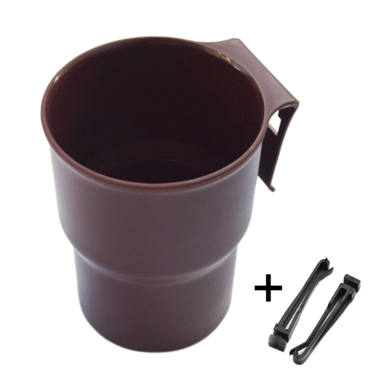 Multifunctional Car Water Cup Holder Hanging Storage Box Mobile Phone Holder Air Outlet Trash Can (Brown) by buy2fix