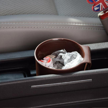 Multifunctional Car Water Cup Holder Hanging Storage Box Mobile Phone Holder Air Outlet Trash Can (Brown) by buy2fix