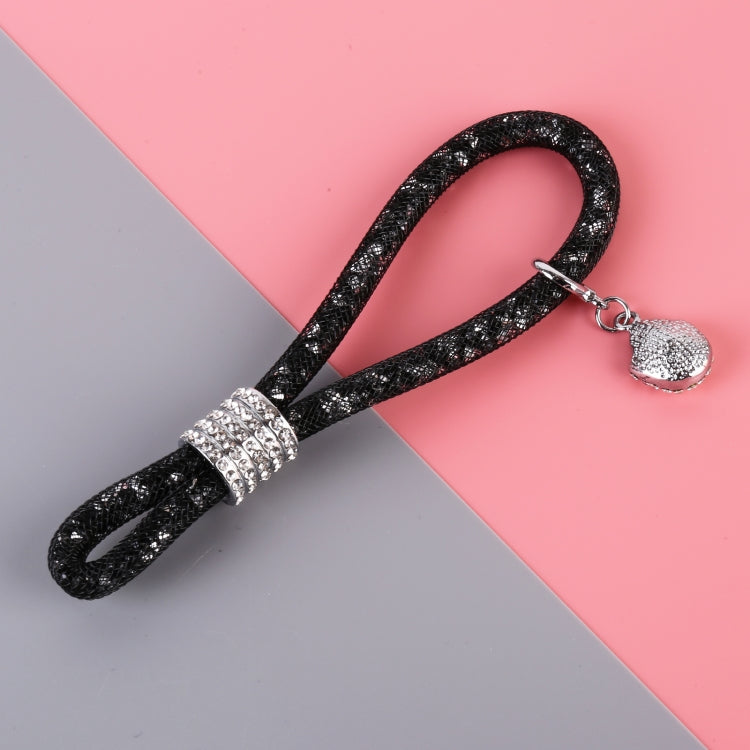 Car Diamond Metal + Plastic Keychain (Black) by buy2fix