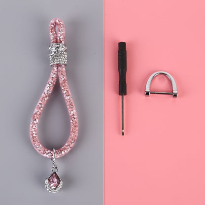 Car Diamond Metal + Plastic Keychain (Pink) by buy2fix