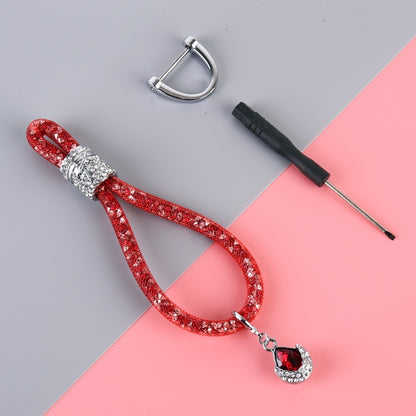 Car Diamond Metal + Plastic Keychain (Red) by buy2fix