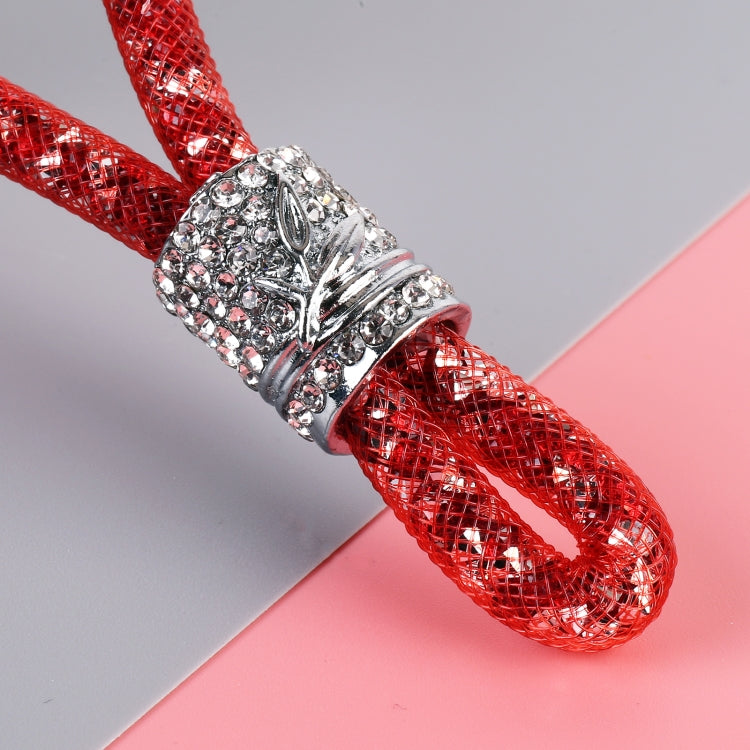 Car Diamond Metal + Plastic Keychain (Red) by buy2fix