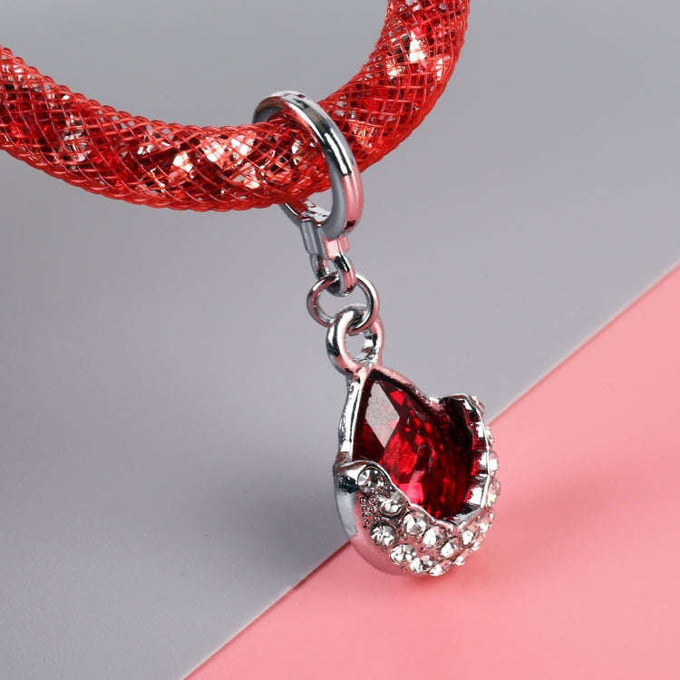 Car Diamond Metal + Plastic Keychain (Red) by buy2fix