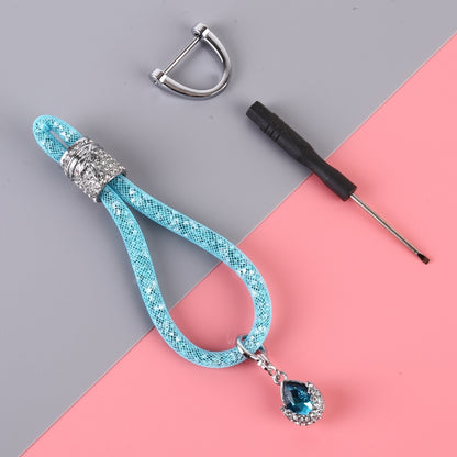 Car Diamond Metal + Plastic Keychain (Baby Blue) by buy2fix