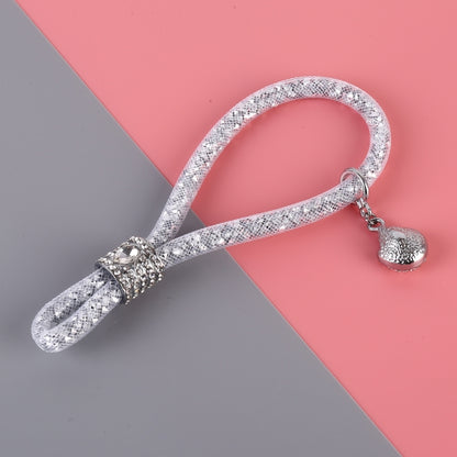 Car Diamond Metal + Plastic Keychain (White) by buy2fix