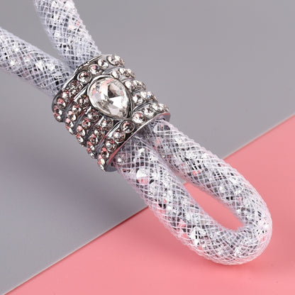 Car Diamond Metal + Plastic Keychain (White) by buy2fix