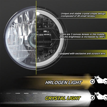 Motorcycle Crystal 5.75 inch LED Headlight Modification Accessories by buy2fix