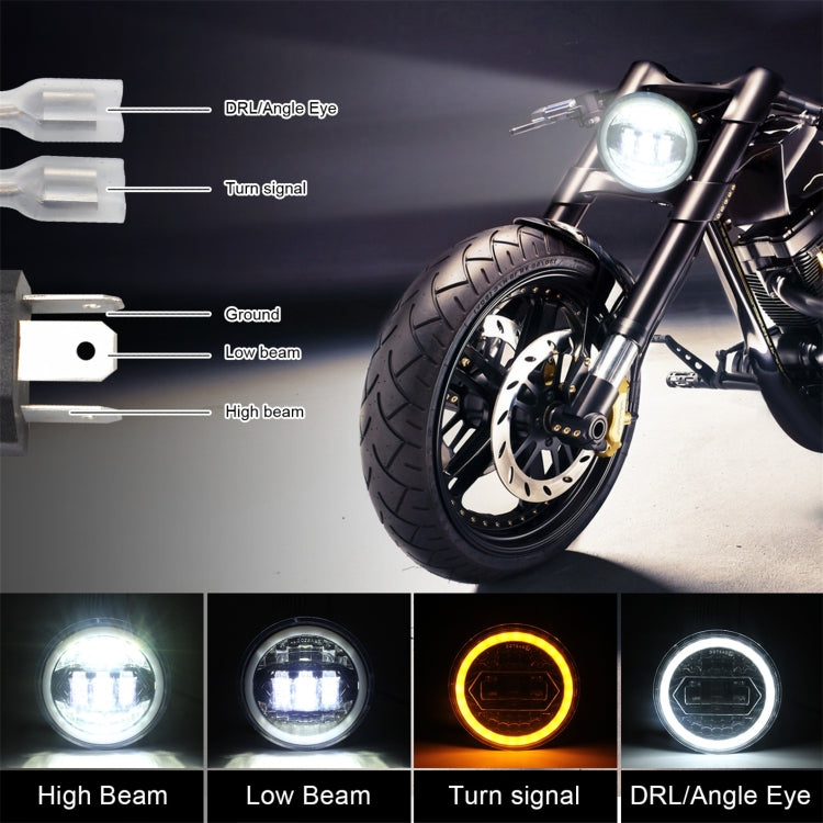 Motorcycle Crystal 5.75 inch LED Headlight Modification Accessories by buy2fix
