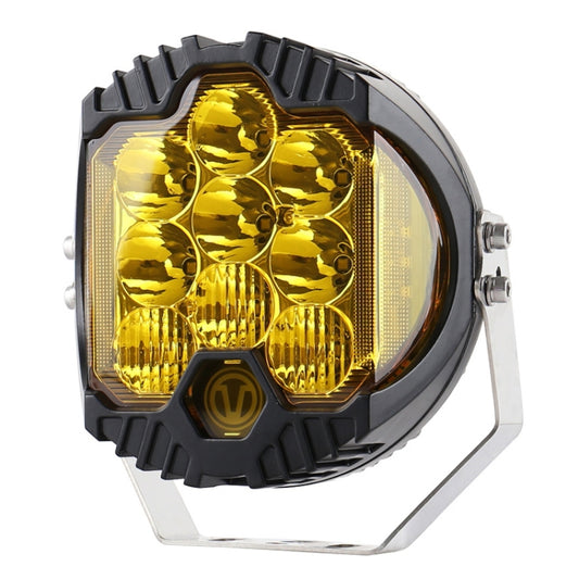 OL-1950Y 7 inch DC12V-30V 8000LM 6500K 90W Car LED Light on Three Sides Headlight for Jeep Wrangler (Gold Light) - Work Lights by buy2fix | Online Shopping UK | buy2fix