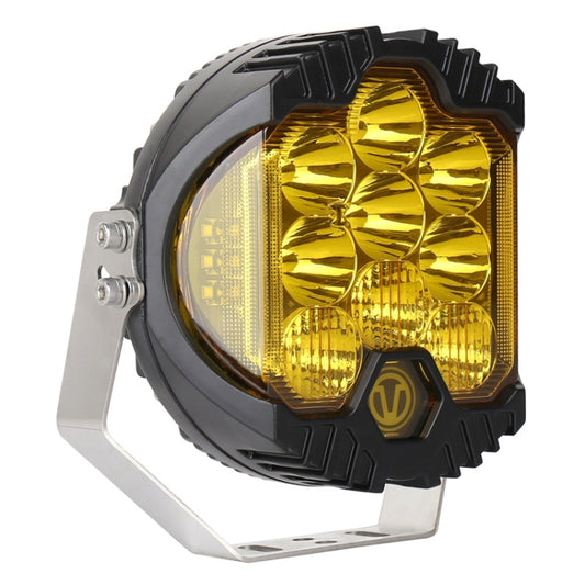 OL-1950Y 7 inch DC12V-30V 8000LM 6500K 90W Car LED Light on Three Sides Headlight for Jeep Wrangler (Gold Light) - Work Lights by buy2fix | Online Shopping UK | buy2fix