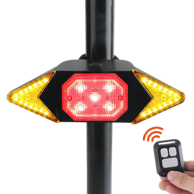 USB Rechargeable Bicycle Turn Light Wireless Remote Control Bike Tail Light by buy2fix