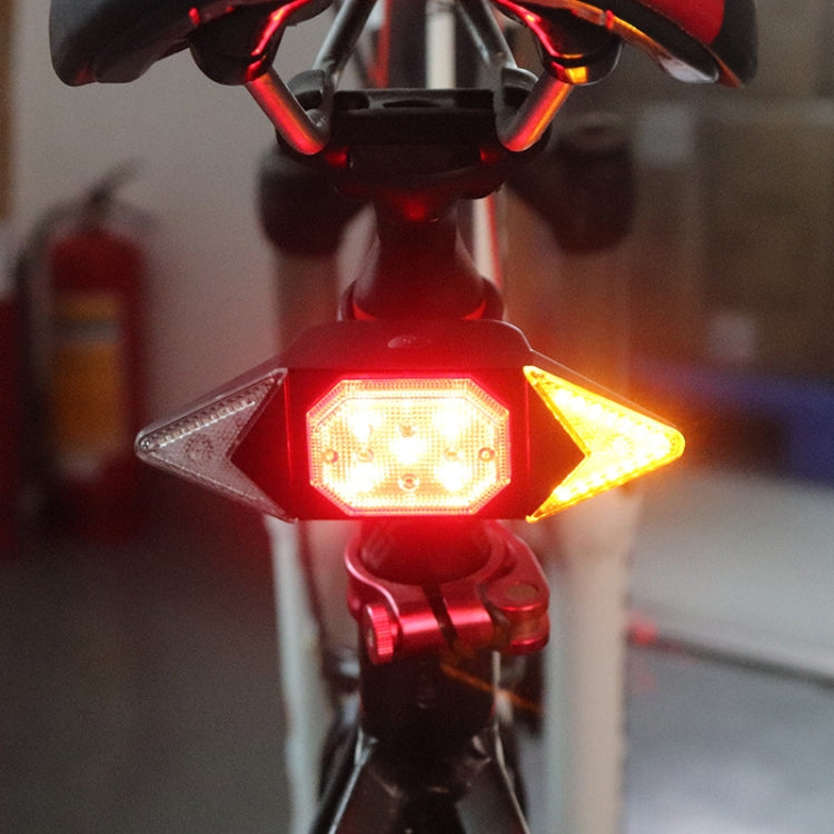 USB Rechargeable Bicycle Turn Light Wireless Remote Control Bike Tail Light by buy2fix