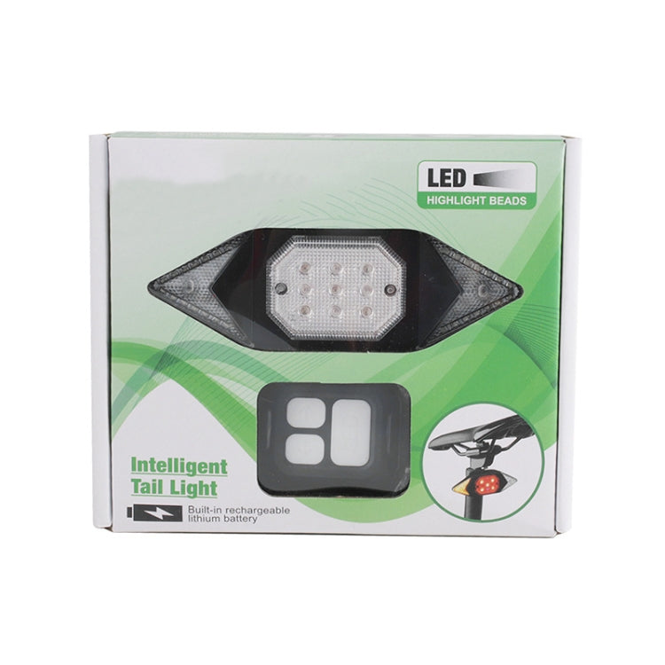 USB Rechargeable Bicycle Turn Light Wireless Remote Control Bike Tail Light by buy2fix