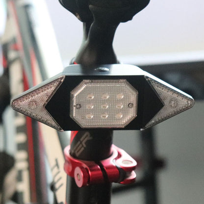 USB Rechargeable Bicycle Turn Light Wireless Remote Control Bike Tail Light by buy2fix