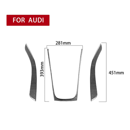 3 in 1 Car Carbon Fiber Gears Panel Decorative Sticker for Audi A5 Hard Top 2008-, Left and Right Drive Universal by buy2fix