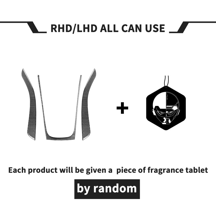 3 in 1 Car Carbon Fiber Gears Panel Decorative Sticker for Audi A5 Hard Top 2008-, Left and Right Drive Universal by buy2fix