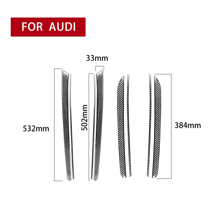 8 in 1 Car Carbon Fiber Door Panel Decorative Sticker for Audi A5 Hard Top 2008-, Left and Right Drive Universal by buy2fix