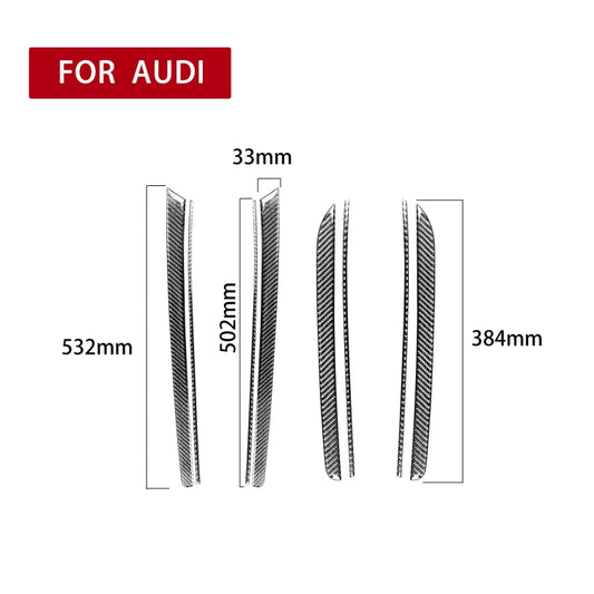 8 in 1 Car Carbon Fiber Door Panel Decorative Sticker for Audi A5 Hard Top 2008-, Left and Right Drive Universal by buy2fix