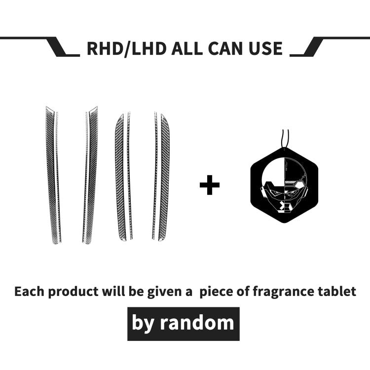 8 in 1 Car Carbon Fiber Door Panel Decorative Sticker for Audi A5 Hard Top 2008-, Left and Right Drive Universal by buy2fix