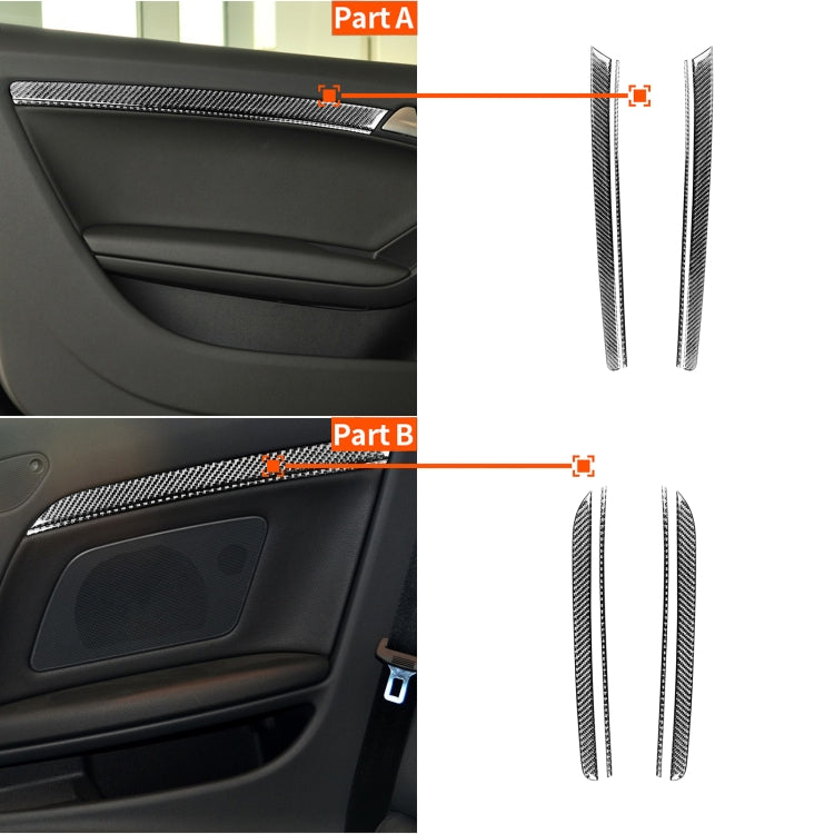 8 in 1 Car Carbon Fiber Door Panel Decorative Sticker for Audi A5 Hard Top 2008-, Left and Right Drive Universal by buy2fix