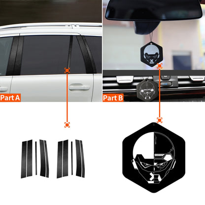 10 in 1 Car Carbon Fiber Door and Window Pillar Decorative Sticker for Volvo XC90 2003-2014, Left and Right Drive Universal - Decorative Strip by buy2fix | Online Shopping UK | buy2fix