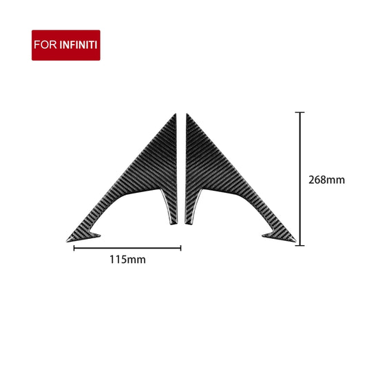 2 PCS Car Carbon Fiber Front Triangle Decorative Sticker for Infiniti FX 2009-2013/QX70 2014-, Left and Right Drive Universal by buy2fix