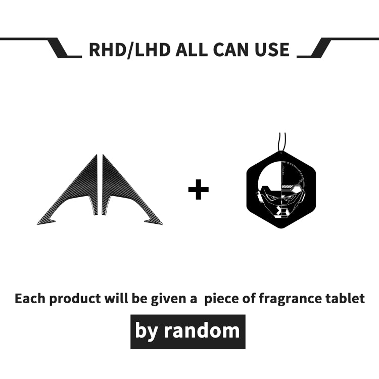 2 PCS Car Carbon Fiber Front Triangle Decorative Sticker for Infiniti FX 2009-2013/QX70 2014-, Left and Right Drive Universal by buy2fix